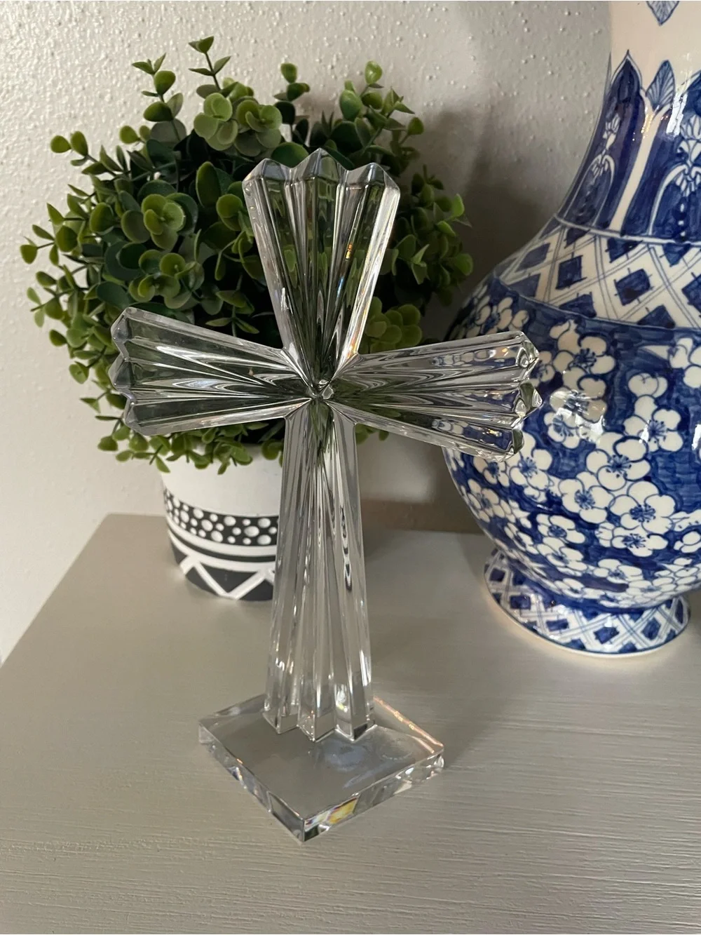 VTG Cross Samobor by Rogaska Lead Crystal Slovenia Clear Elegant Religious 10.5